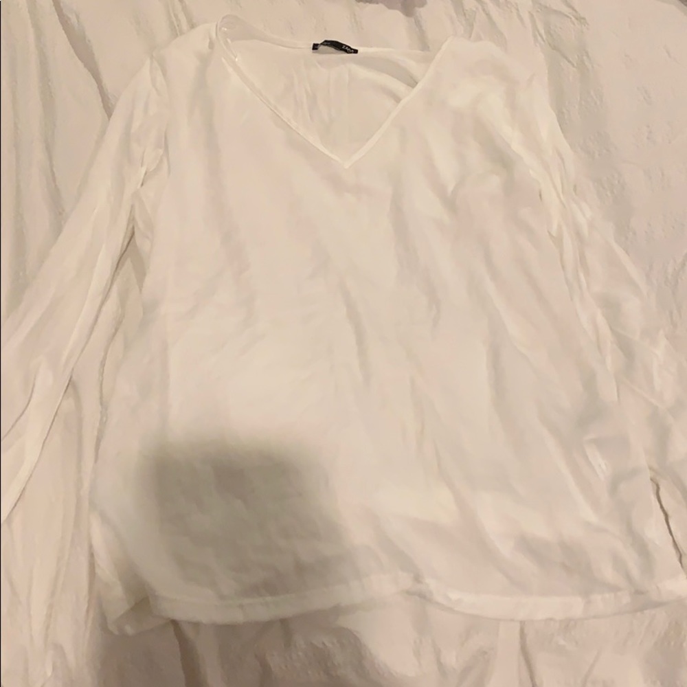 White Zara Vneck